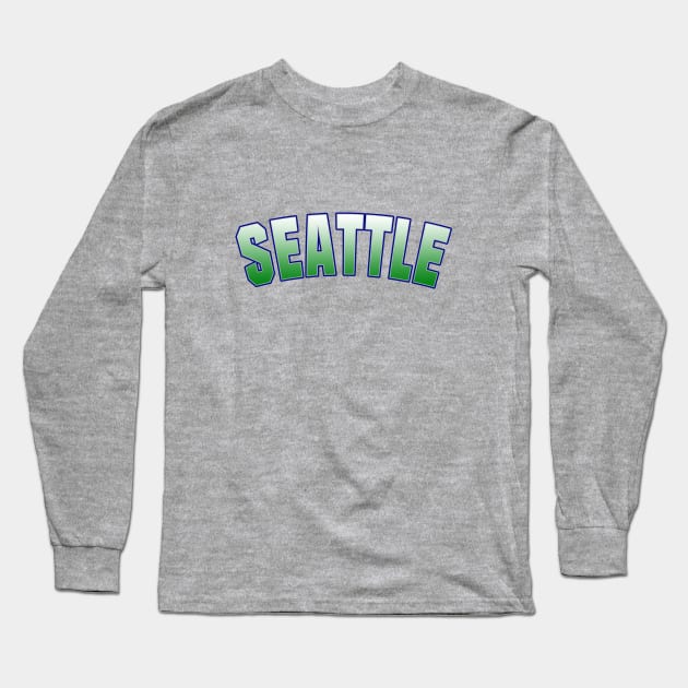 Vintage Seattle Seahawks Long Sleeve T-Shirt by BVHstudio